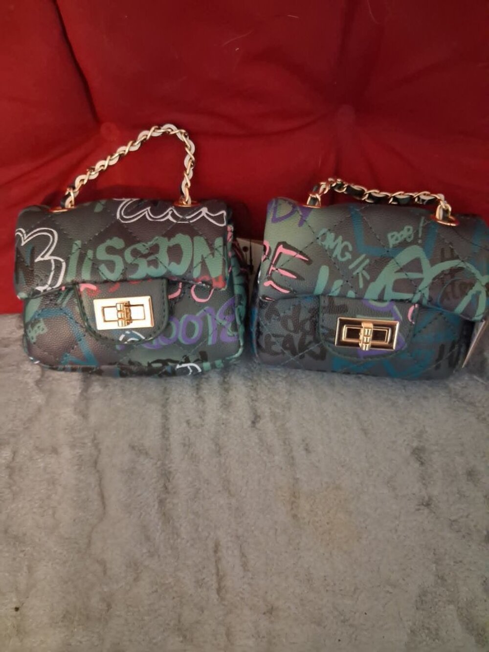 NEW Hello 3am Mini Bags Chain Strap Graffiti